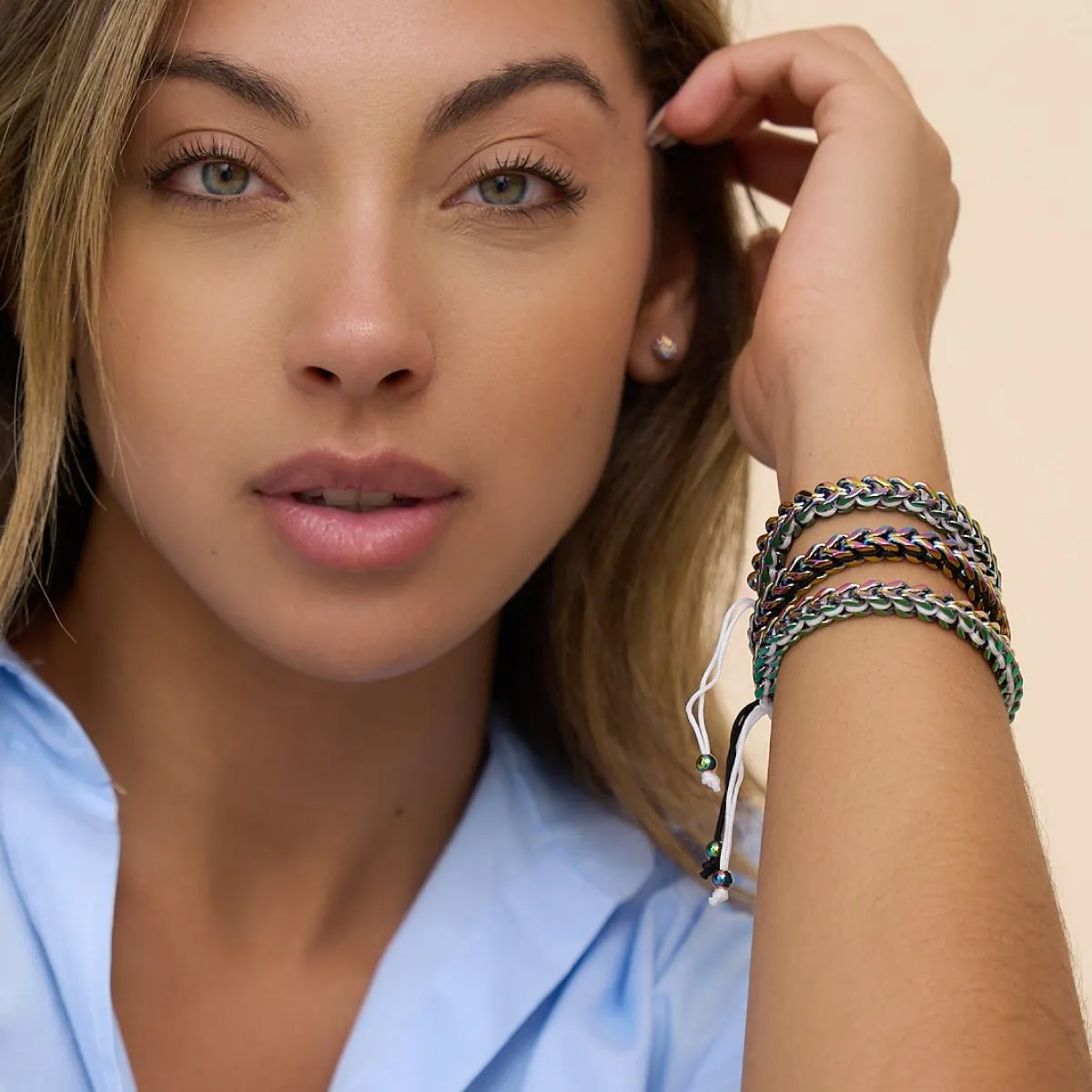 White x Unicorn Silver | Gaia Wheat Chain Bracelet