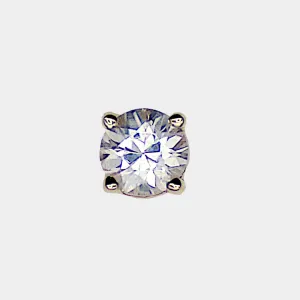 White Zircon Single Stud Earring