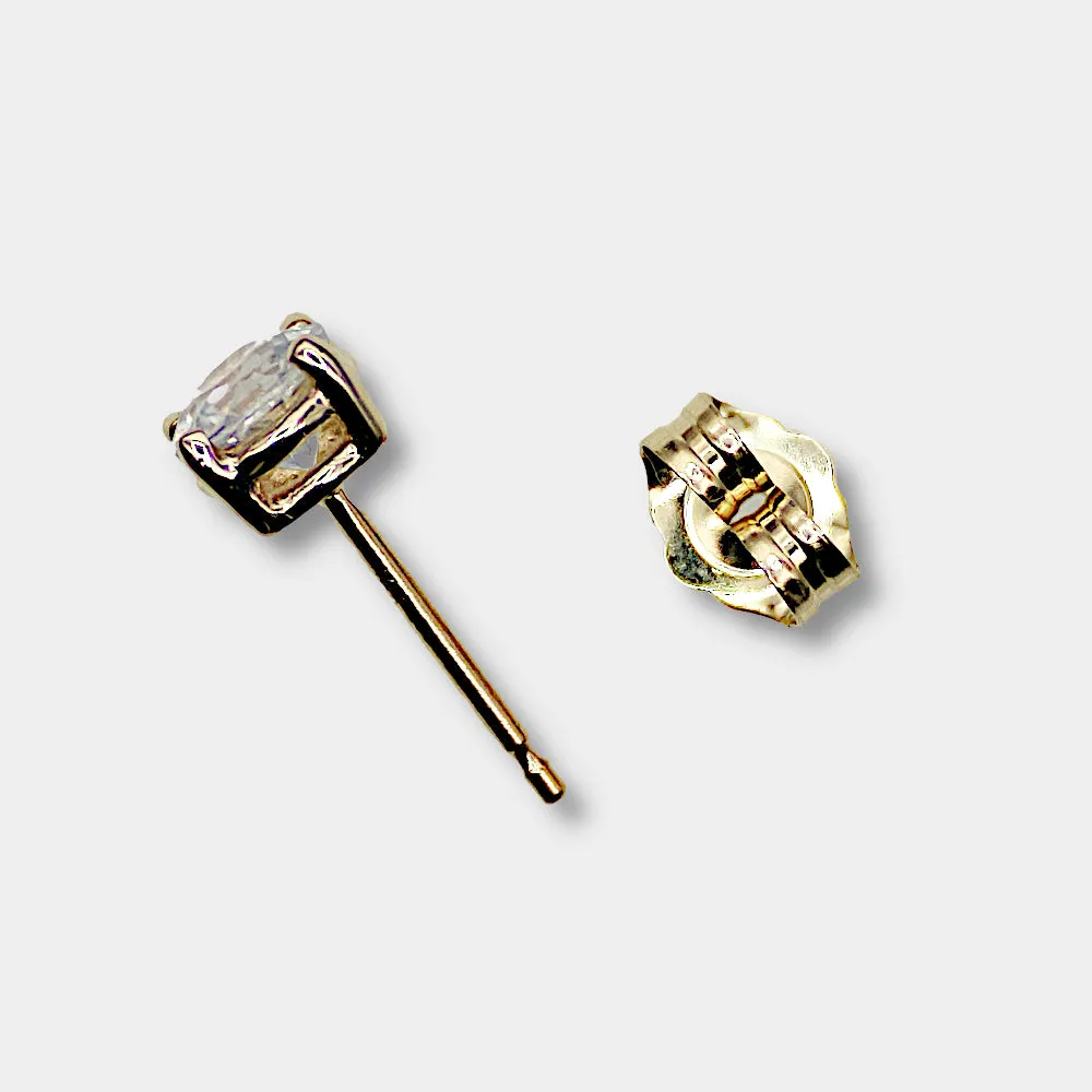White Zircon Single Stud Earring