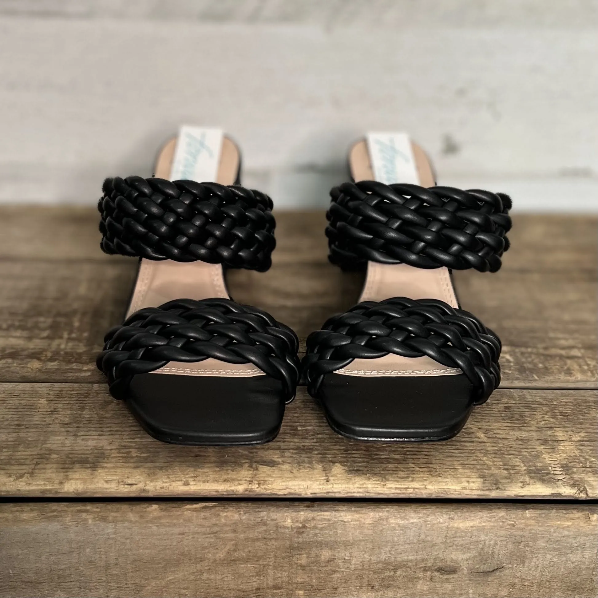Wicker Heel Black