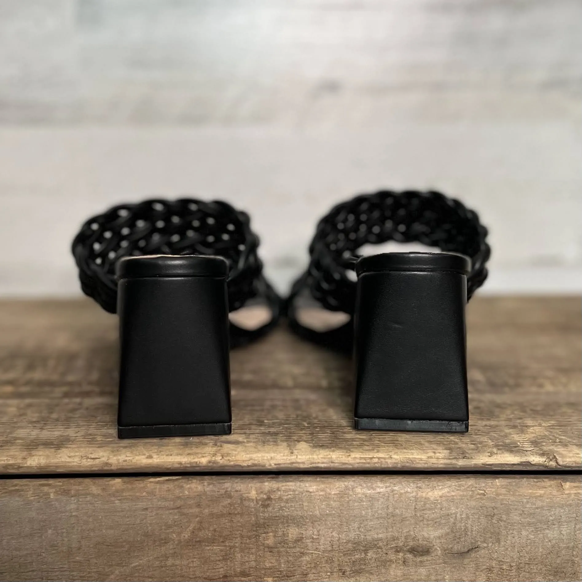 Wicker Heel Black