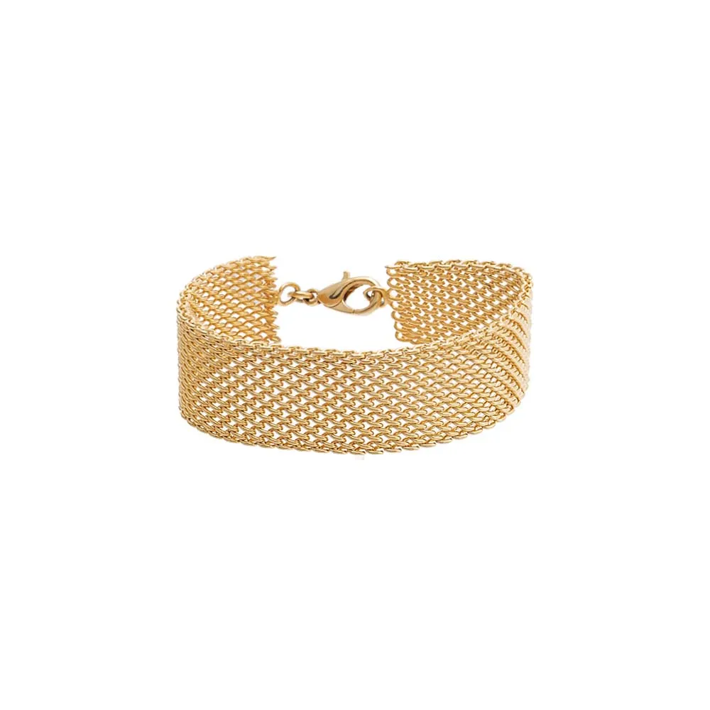 Wide Mesh Chain Bracelet