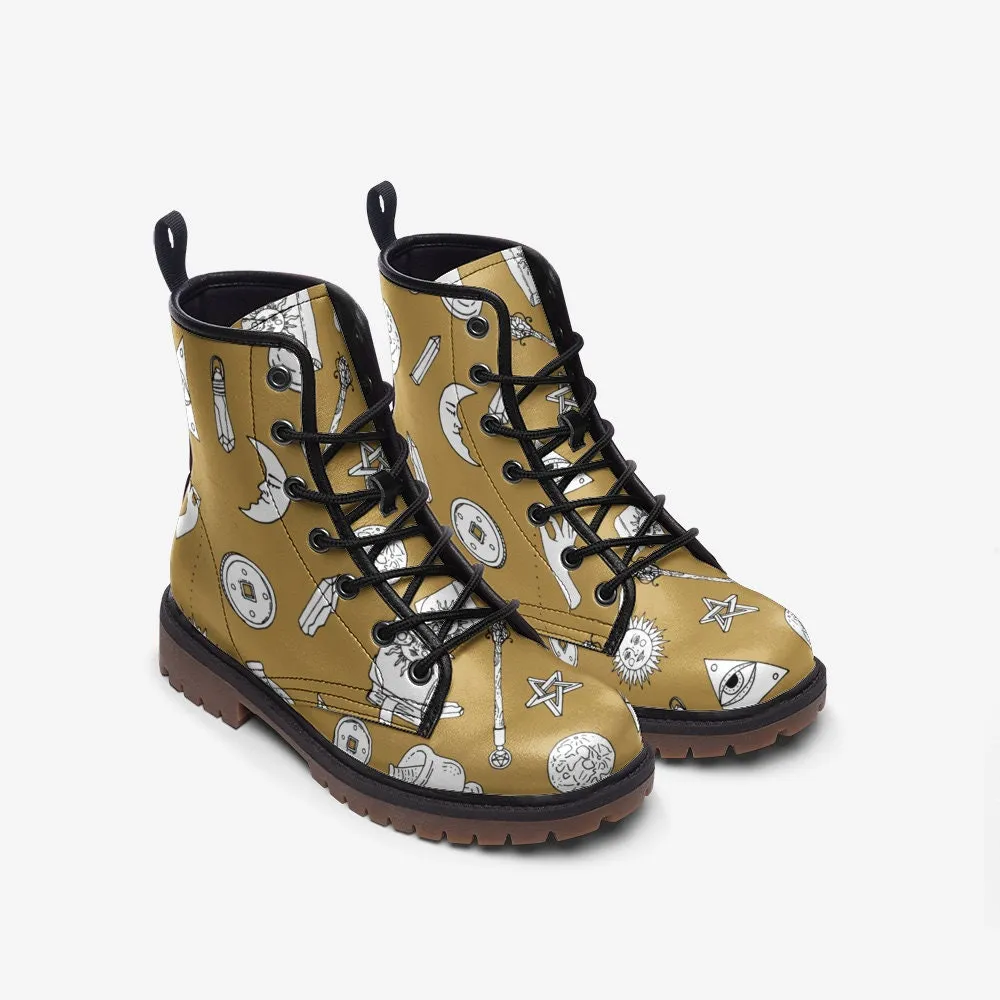 Witchy Vegan Leather Unisex Boots