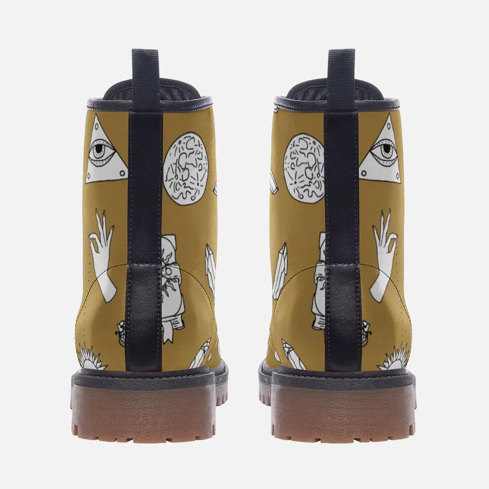Witchy Vegan Leather Unisex Boots