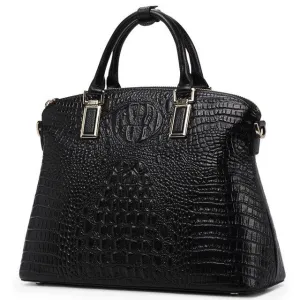 Women Bags Authentic Women Crocodile Pattern Bag 100% Genuine Leather Women Handbag Big Totes Women Bag Famous Brand Bags Luxury