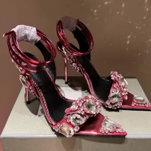 Women Crystal Party Sandals Design Rhinestone High Heels Wedding Shoes