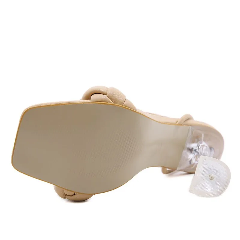 Women High Heels Sandals Cross Tied
