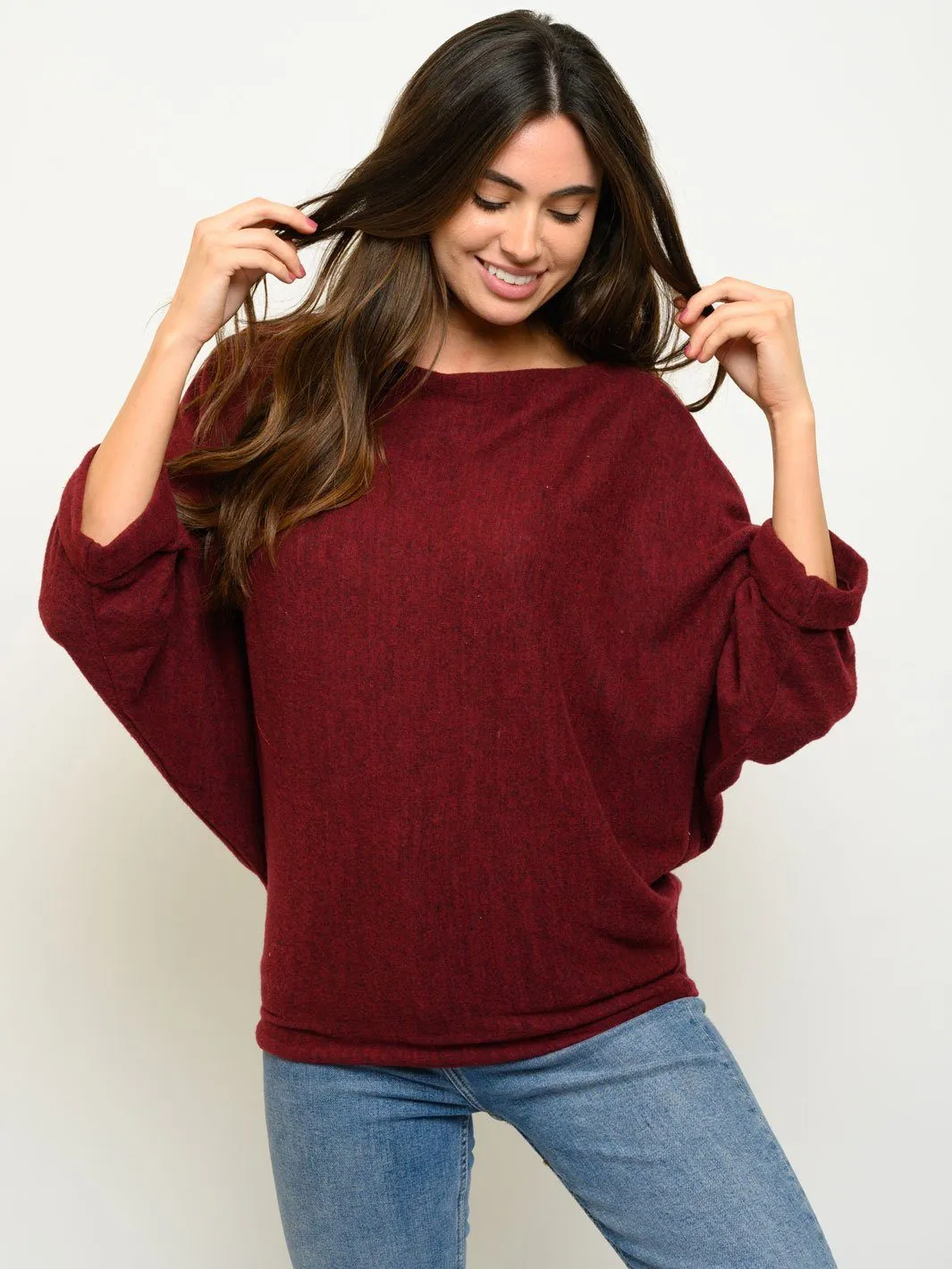 WOMEN'S 3/4 SLEEVES TUNIC TOP