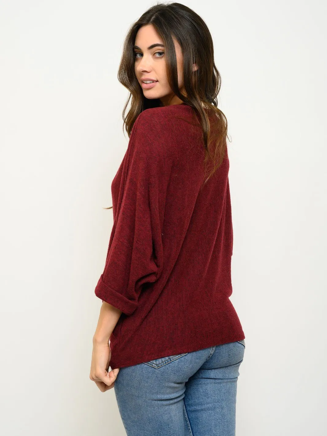 WOMEN'S 3/4 SLEEVES TUNIC TOP