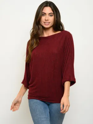 WOMEN'S 3/4 SLEEVES TUNIC TOP