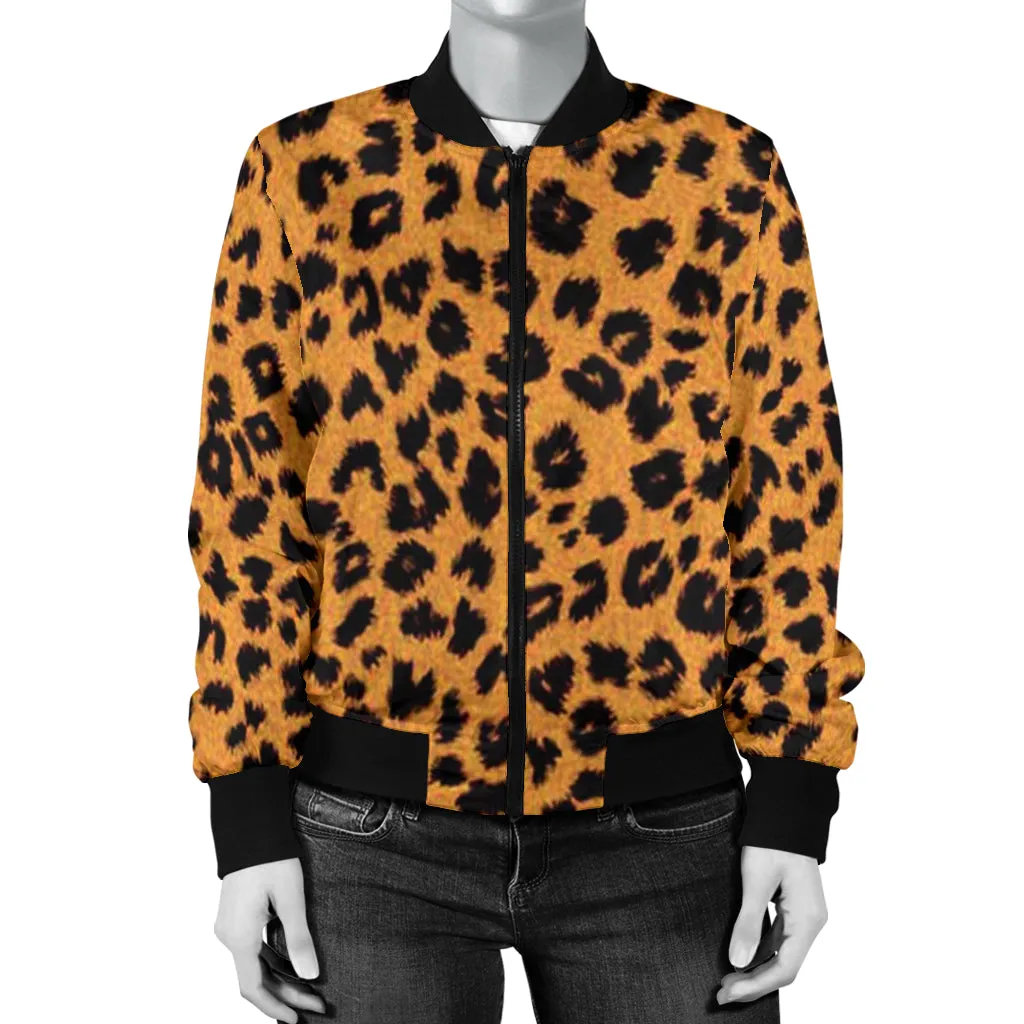 Women's Cheetah Bomber Jacket