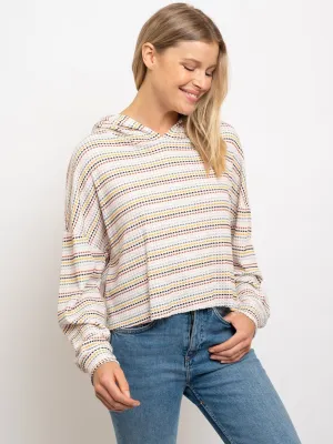 WOMEN'S DROP SHOULDER HOODIE SWEATSHIRT TOP