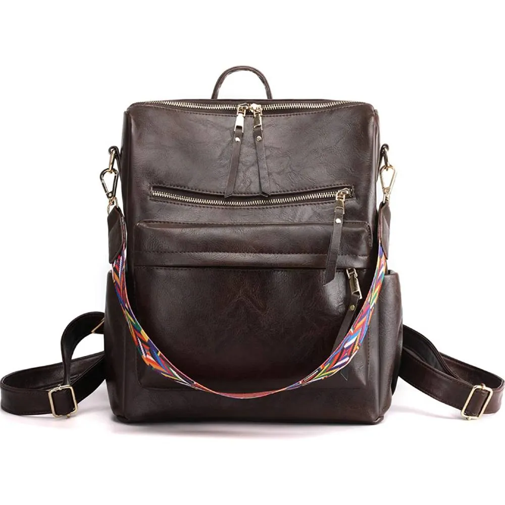 Women's Fashion Backpack Purses Multipurpose Design Handbags and Shoulder Bag PU Leather Travel bag | Multiple Colors
