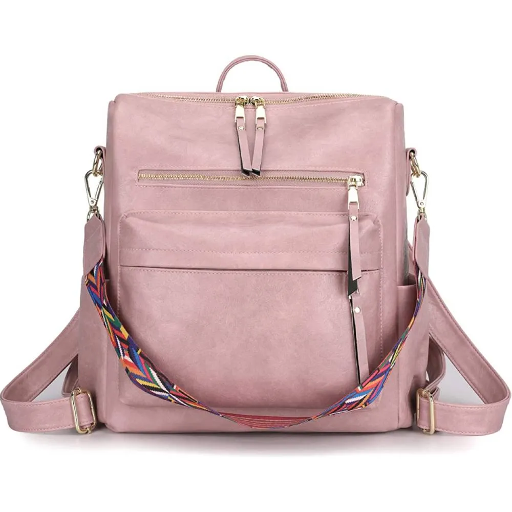 Women's Fashion Backpack Purses Multipurpose Design Handbags and Shoulder Bag PU Leather Travel bag | Multiple Colors