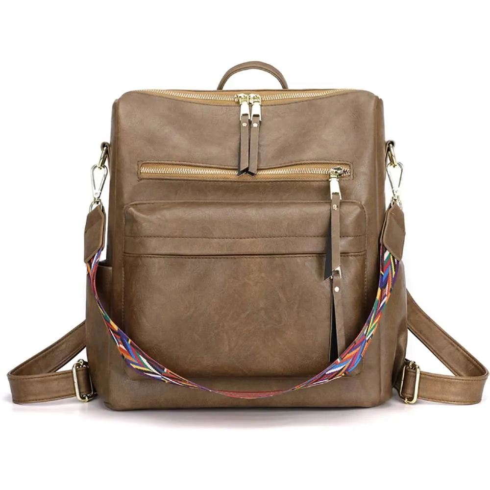 Women's Fashion Backpack Purses Multipurpose Design Handbags and Shoulder Bag PU Leather Travel bag | Multiple Colors