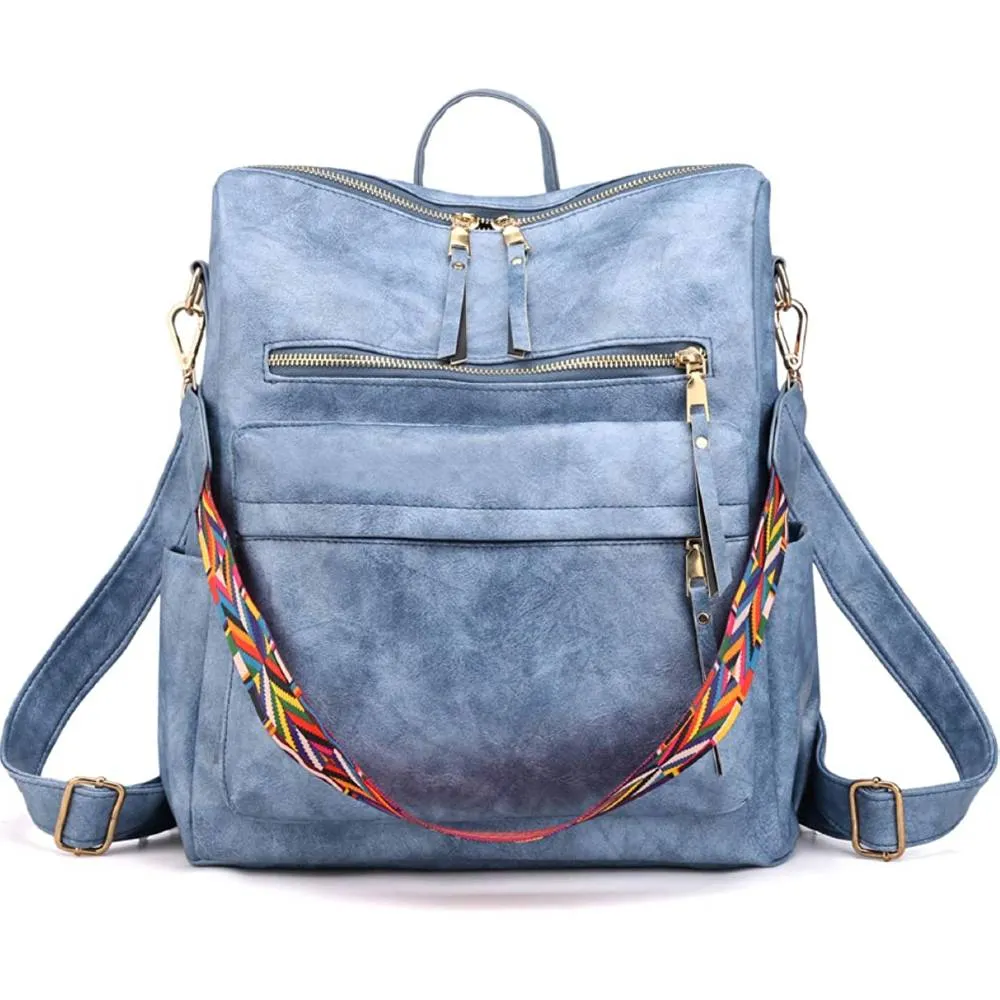 Women's Fashion Backpack Purses Multipurpose Design Handbags and Shoulder Bag PU Leather Travel bag | Multiple Colors