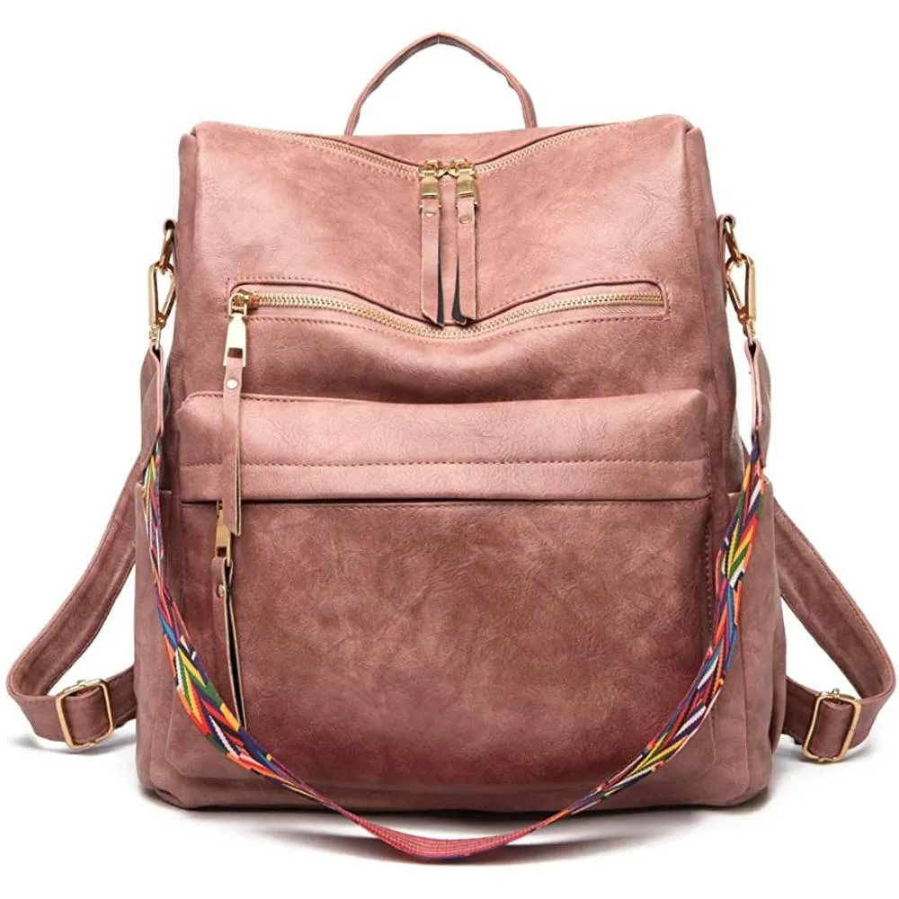 Women's Fashion Backpack Purses Multipurpose Design Handbags and Shoulder Bag PU Leather Travel bag | Multiple Colors