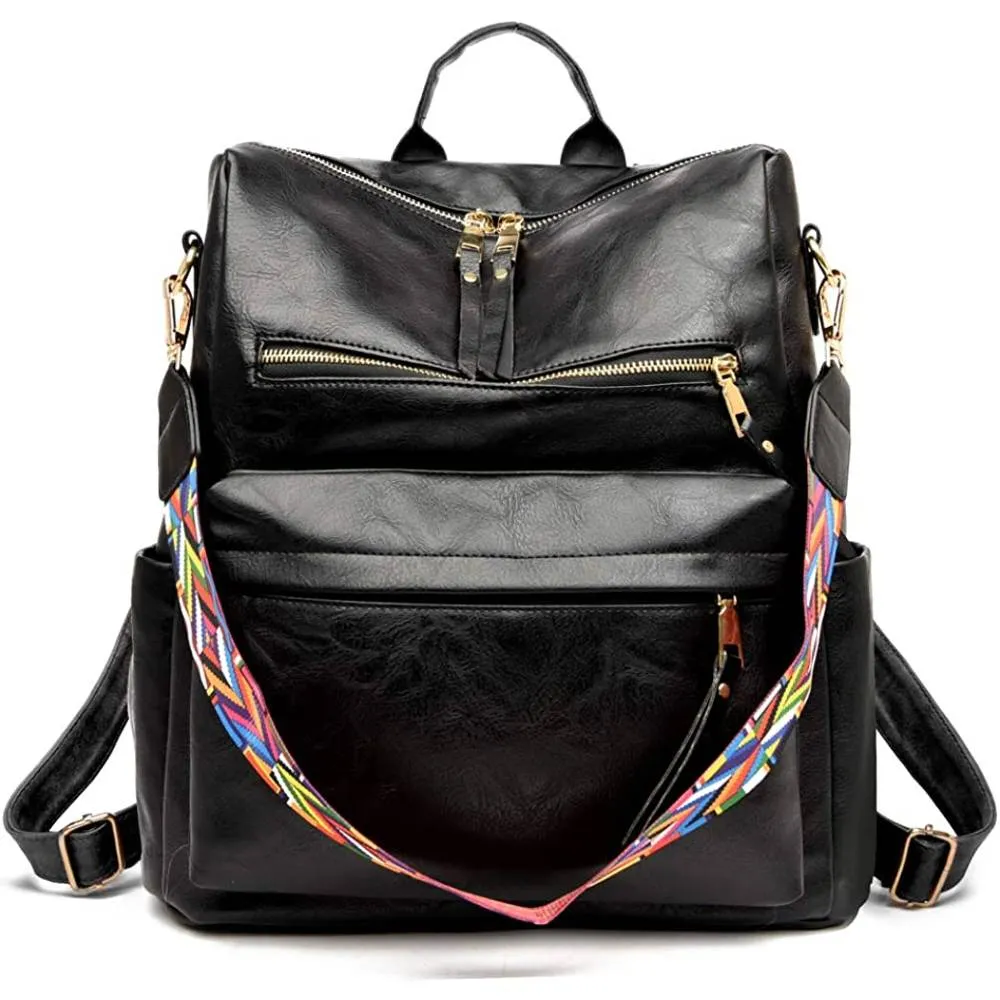 Women's Fashion Backpack Purses Multipurpose Design Handbags and Shoulder Bag PU Leather Travel bag | Multiple Colors