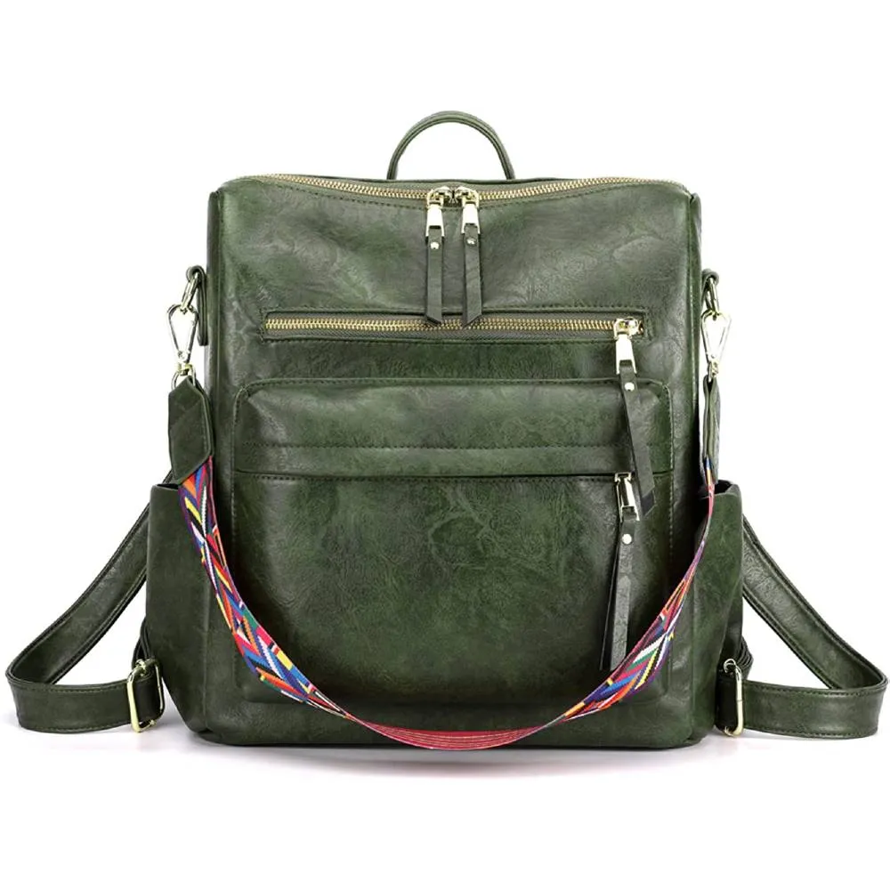 Women's Fashion Backpack Purses Multipurpose Design Handbags and Shoulder Bag PU Leather Travel bag | Multiple Colors