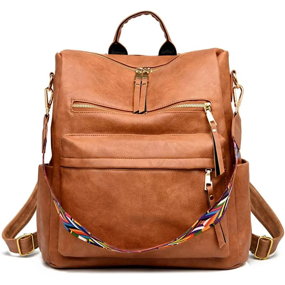 Women's Fashion Backpack Purses Multipurpose Design Handbags and Shoulder Bag PU Leather Travel bag | Multiple Colors