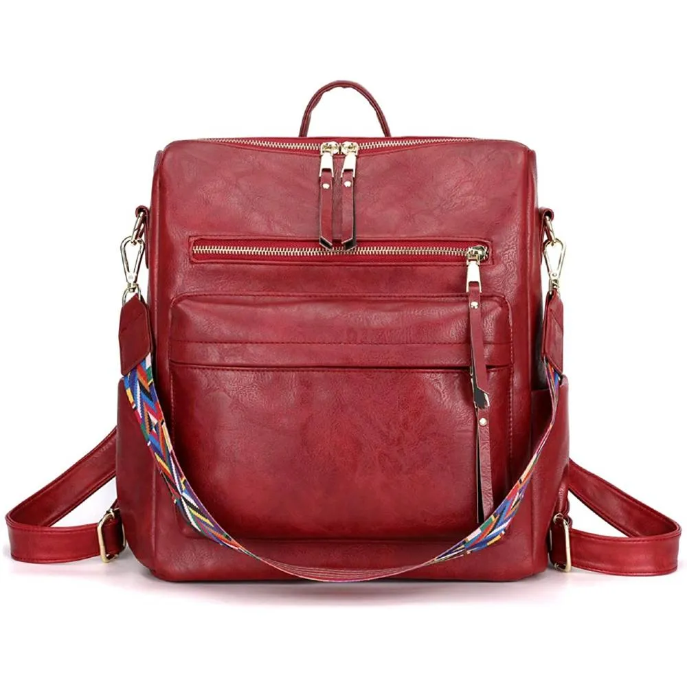Women's Fashion Backpack Purses Multipurpose Design Handbags and Shoulder Bag PU Leather Travel bag | Multiple Colors
