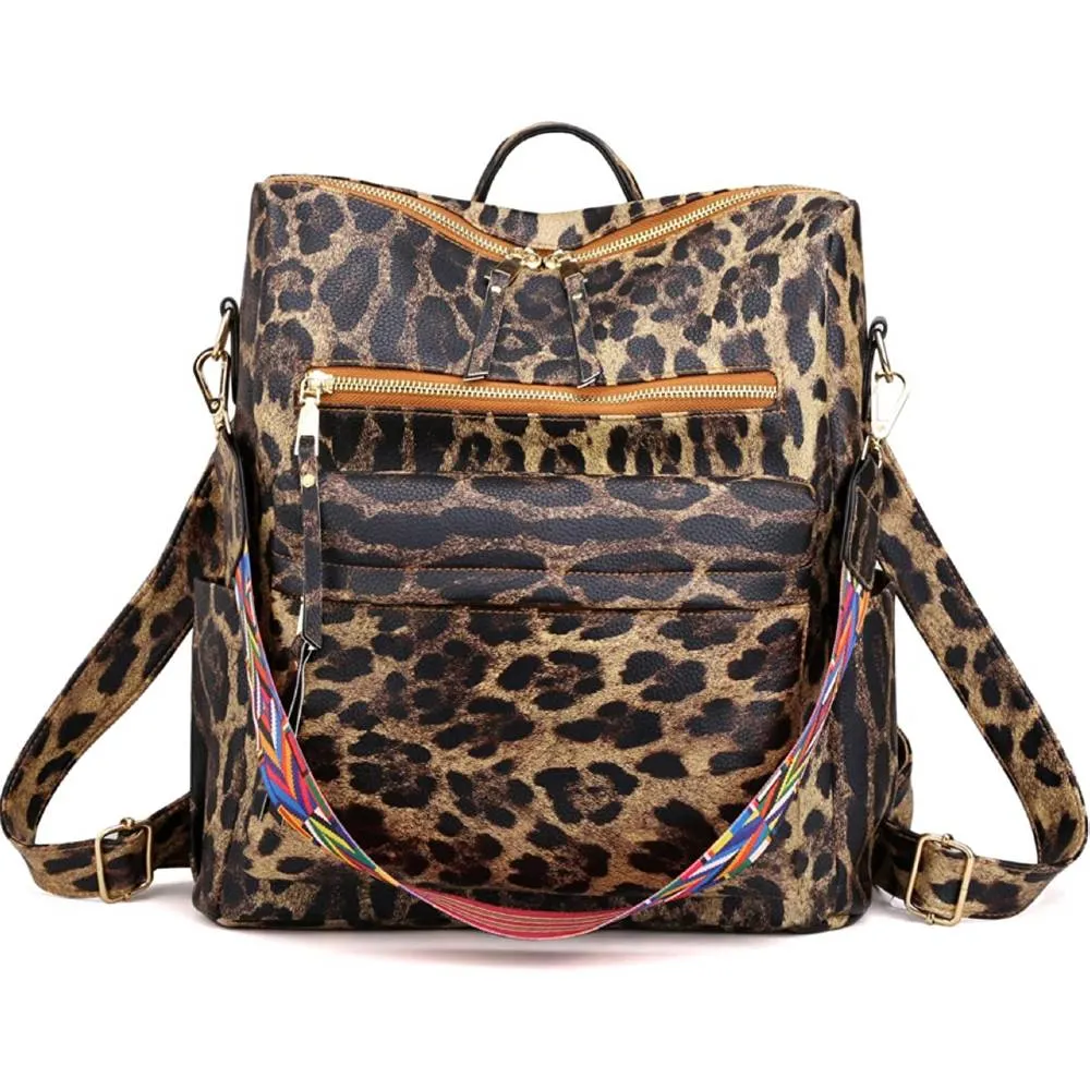 Women's Fashion Backpack Purses Multipurpose Design Handbags and Shoulder Bag PU Leather Travel bag | Multiple Colors