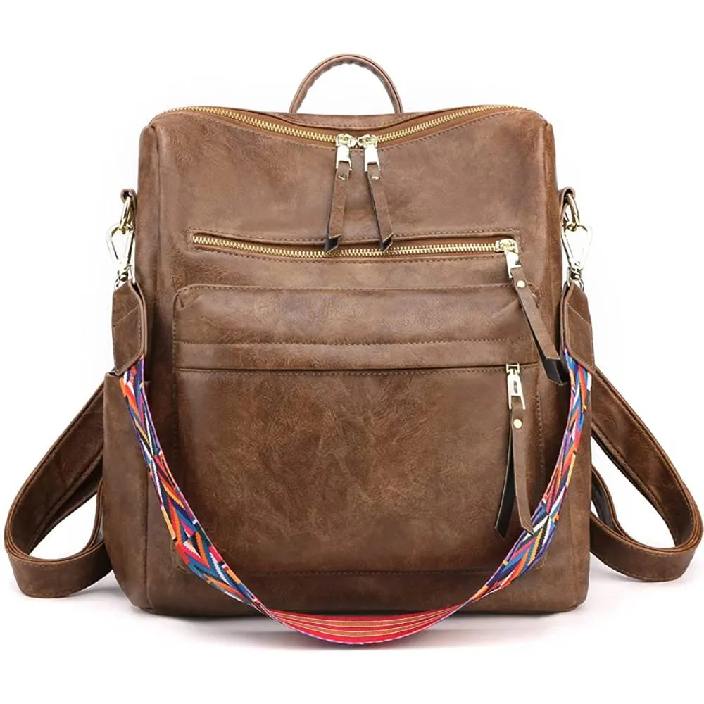 Women's Fashion Backpack Purses Multipurpose Design Handbags and Shoulder Bag PU Leather Travel bag | Multiple Colors