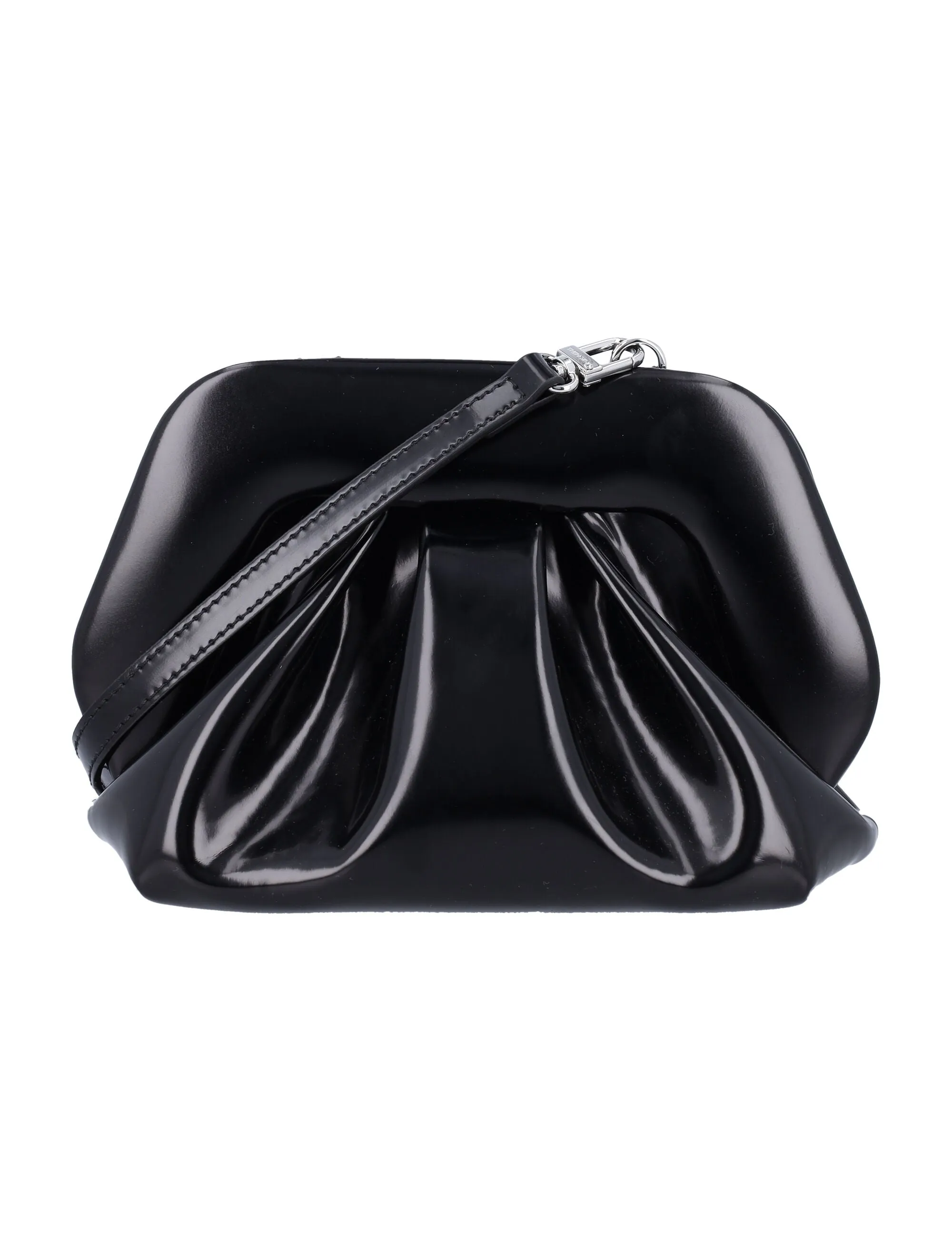 Women's Gea Clutch Vegan Patent in Black | 24ATMFW24GS1 Color BLACK