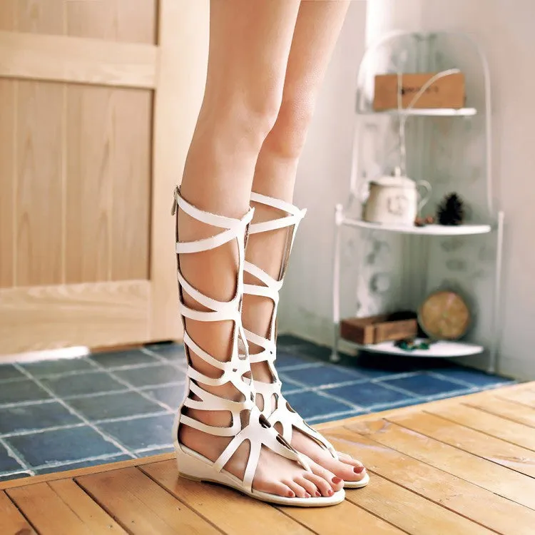 Women's Gladiator Sandals Wedge Heel Dress Shoes for Summer 2903