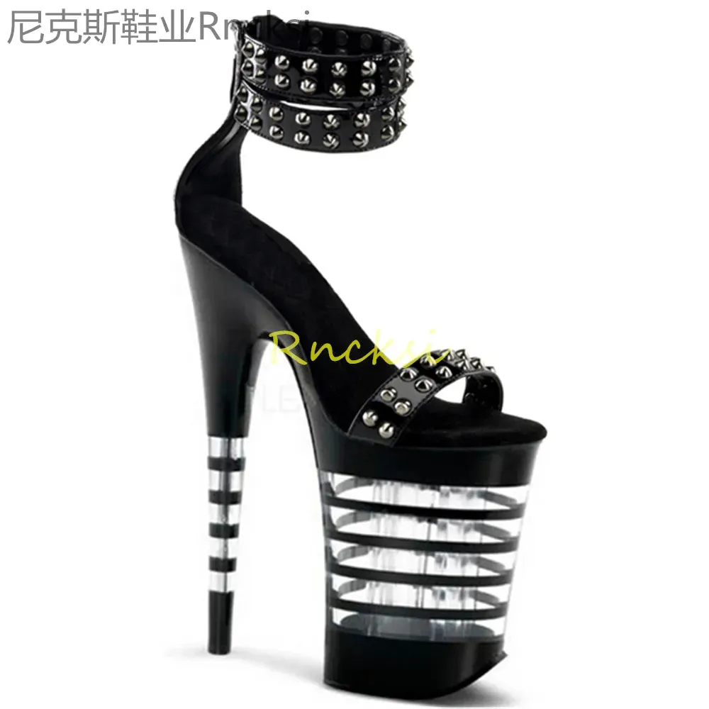 Women's High Pumps Sandals 8-Inch Ultra High Heel Sandals Sexy Shoes Platform Gladiator Sandals Party Shoes