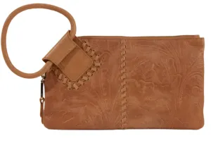 WOMEN'S HOBO SABLE WRISTLET | SADDLE TOOLED EMBOSSED LEATHER