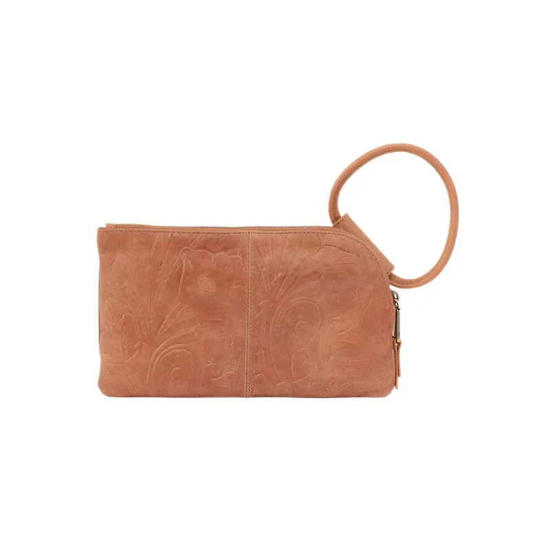 WOMEN'S HOBO SABLE WRISTLET | SADDLE TOOLED EMBOSSED LEATHER