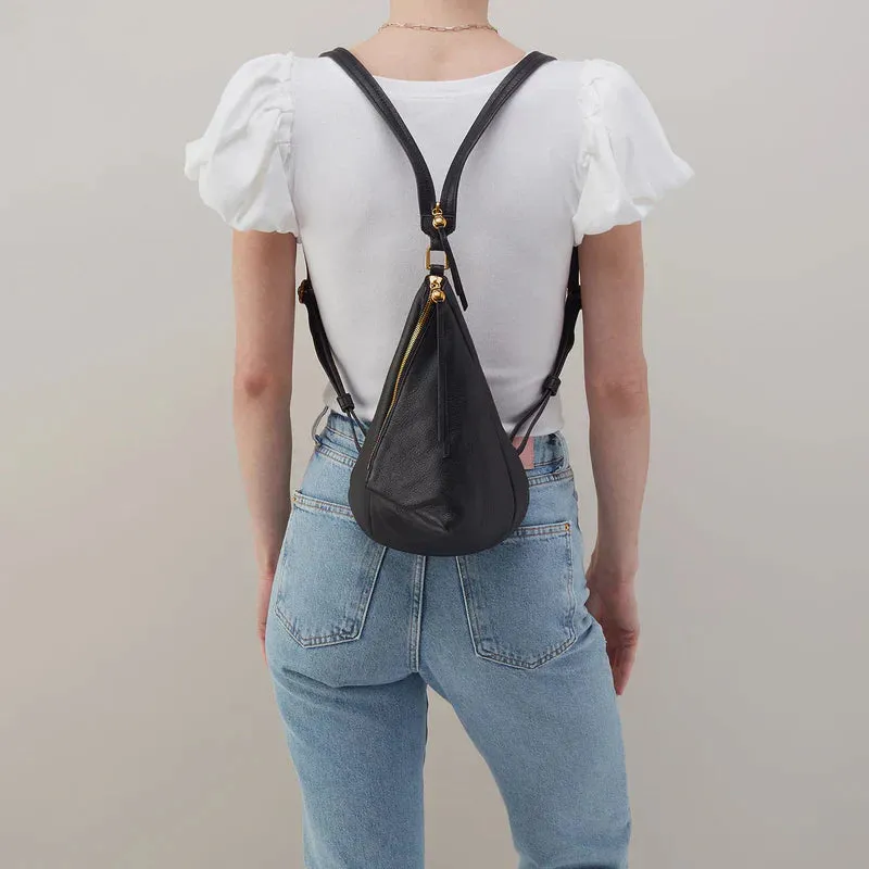 WOMEN'S HOBO SWAY SMALL SLING | BLACK PEBBLED LEATHER
