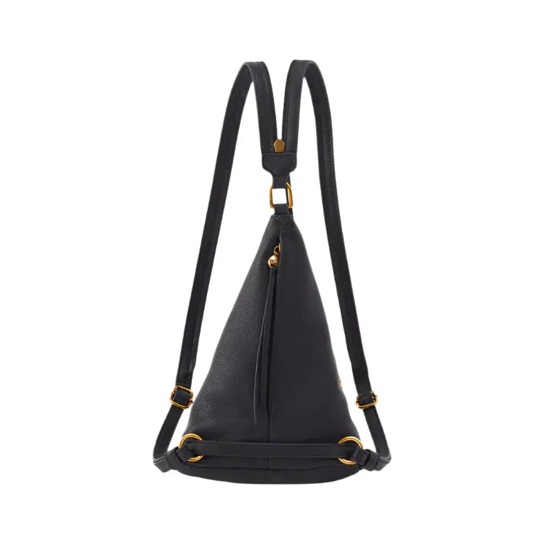 WOMEN'S HOBO SWAY SMALL SLING | BLACK PEBBLED LEATHER