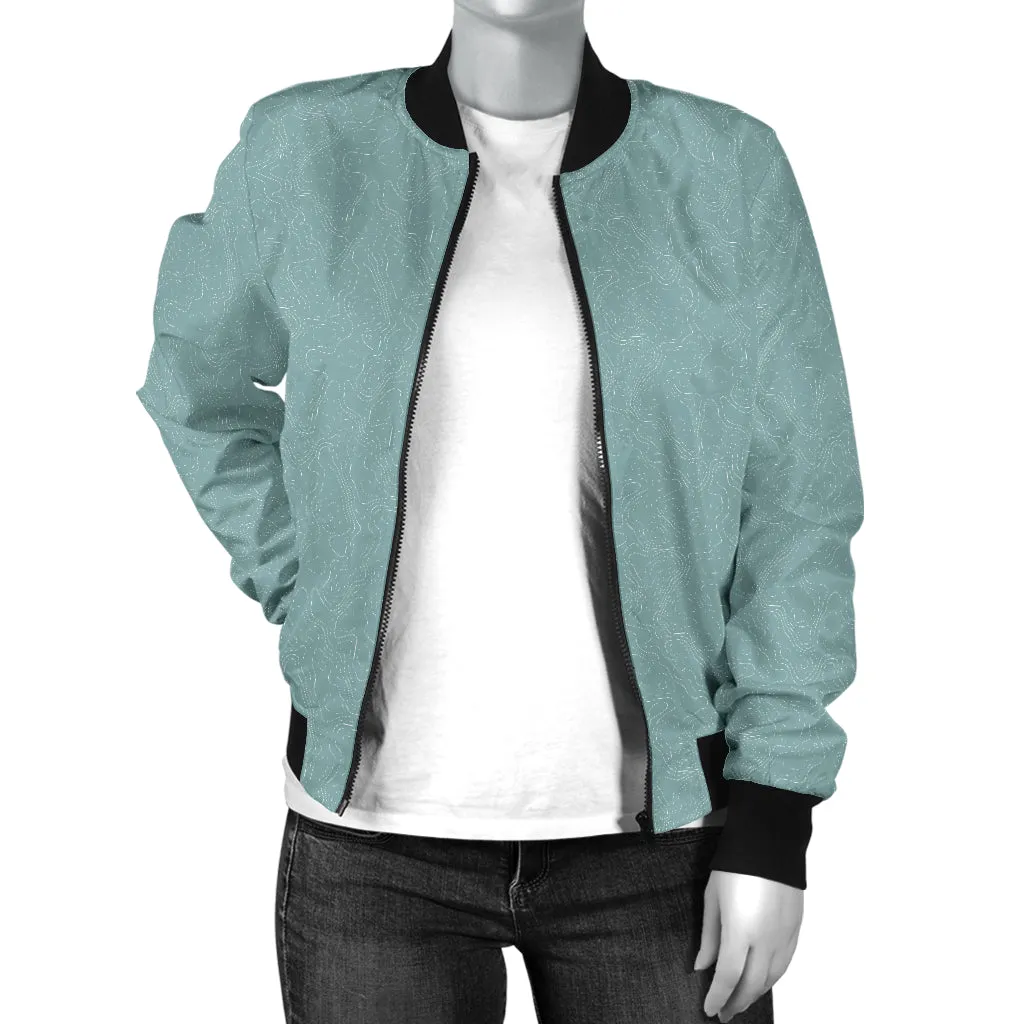 Women's Light Blue Bomber Jacket