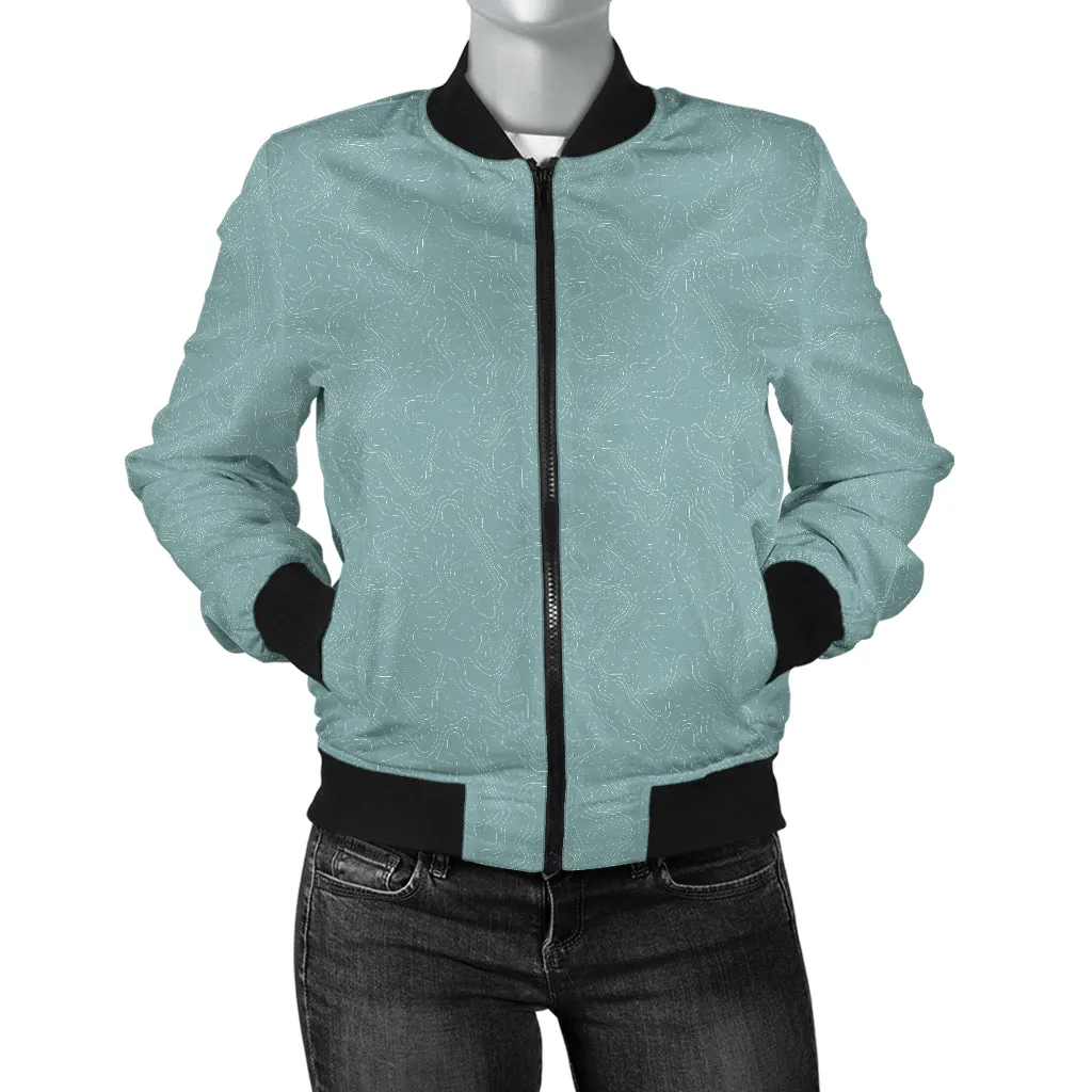 Women's Light Blue Bomber Jacket