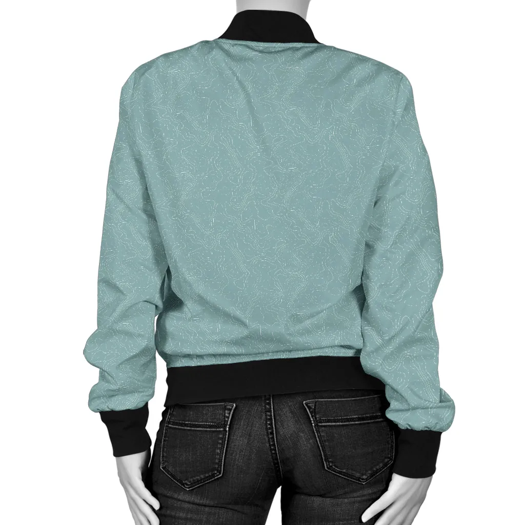 Women's Light Blue Bomber Jacket