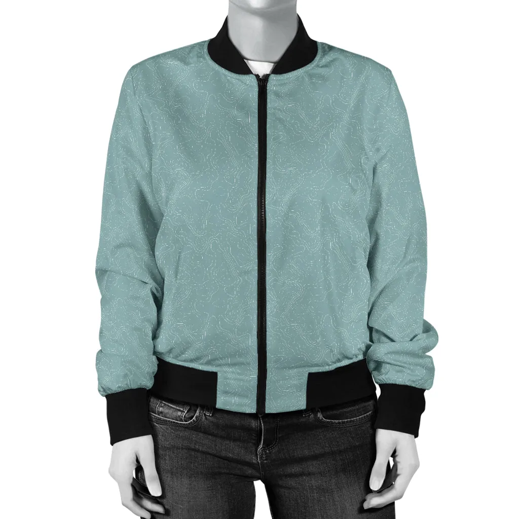 Women's Light Blue Bomber Jacket