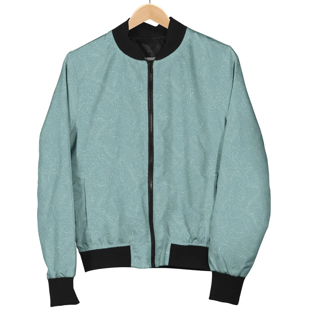 Women's Light Blue Bomber Jacket