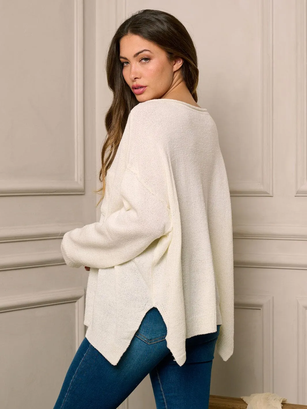 WOMEN'S LONG SLEEVE FRINT POCKET BLOUSE TOP