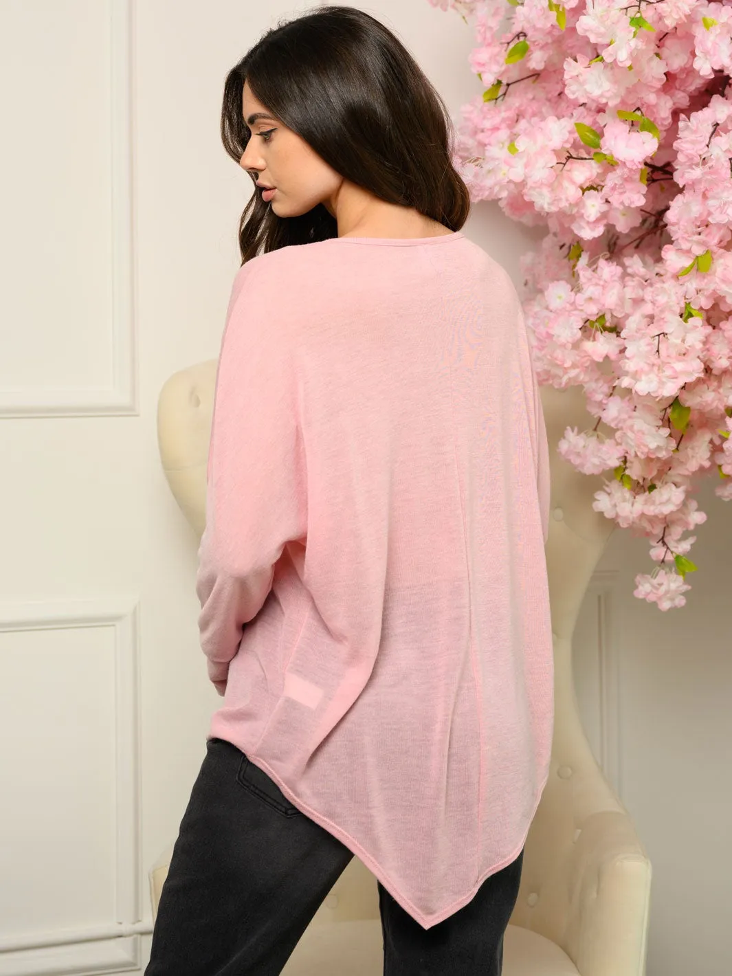 WOMEN'S LONG SLEEVE V CUT TOP