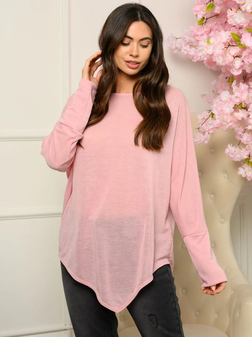 WOMEN'S LONG SLEEVE V CUT TOP