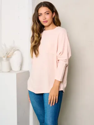 WOMEN'S LONG SLEEVES FRONT POCKET TUNIC TOP