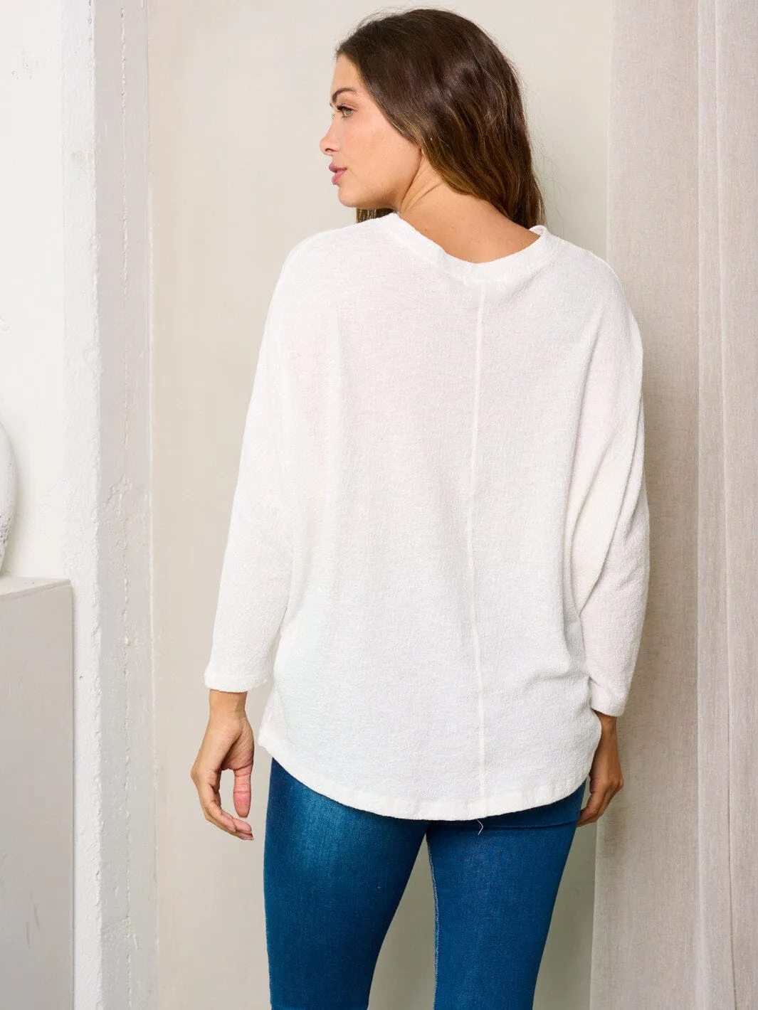 WOMEN'S LONG SLEEVES FRONT POCKET TUNIC TOP