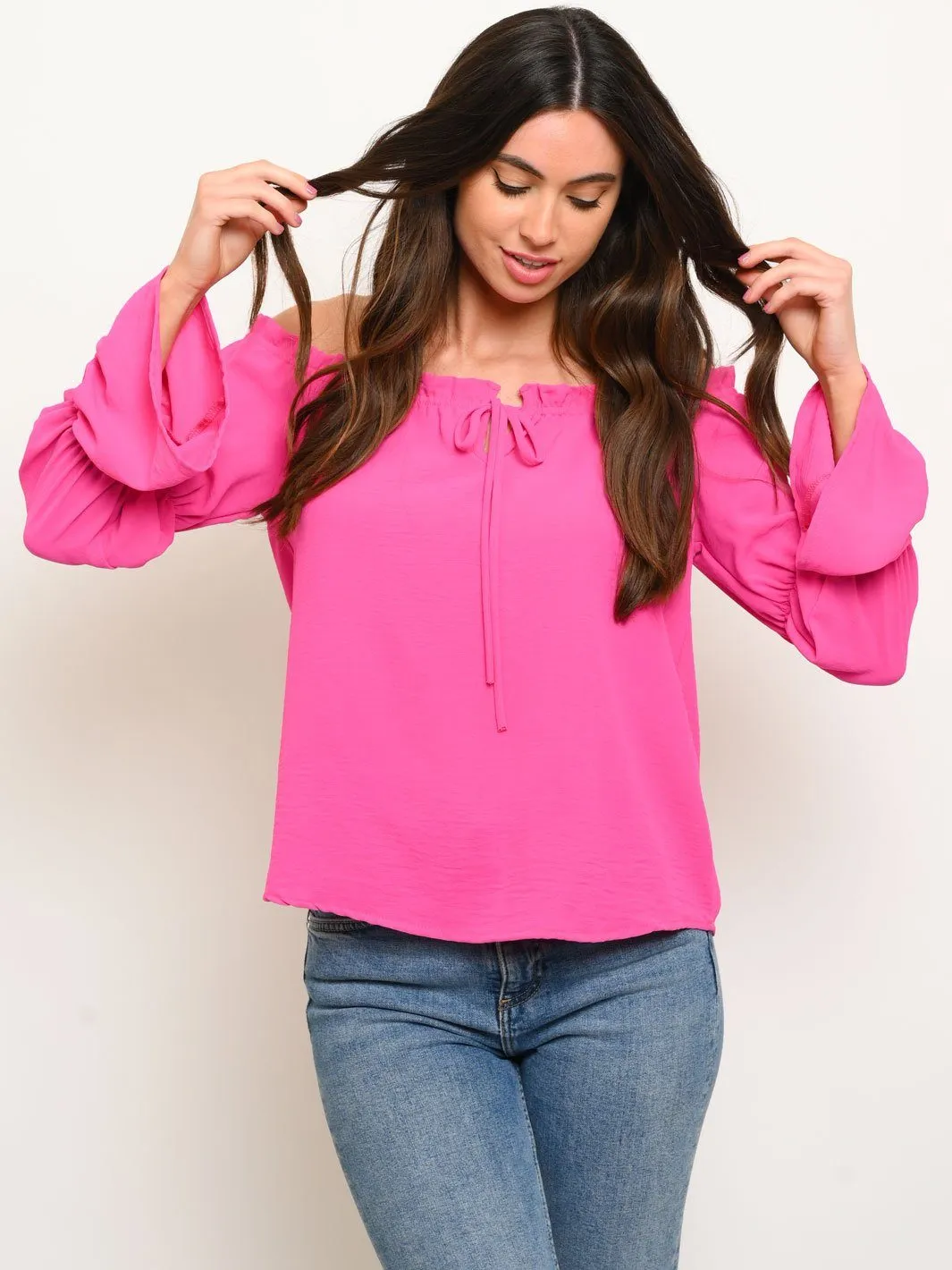 WOMEN'S OFF SHOULDER TOP