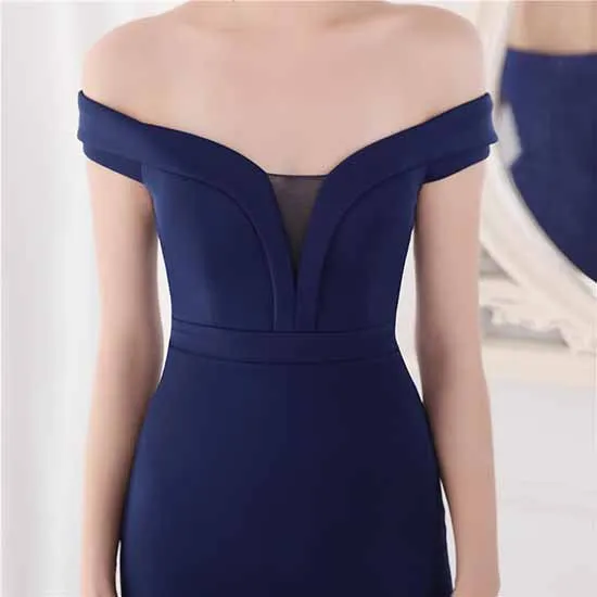 Women's Off Shoulder V-Neck Formal Dresses Wedding Gowns Evening Cocktail Dress S-4XL