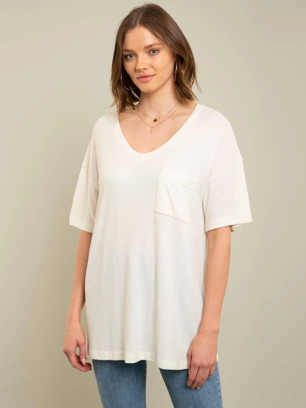 WOMEN'S ONE POCKET TUNIC TOP