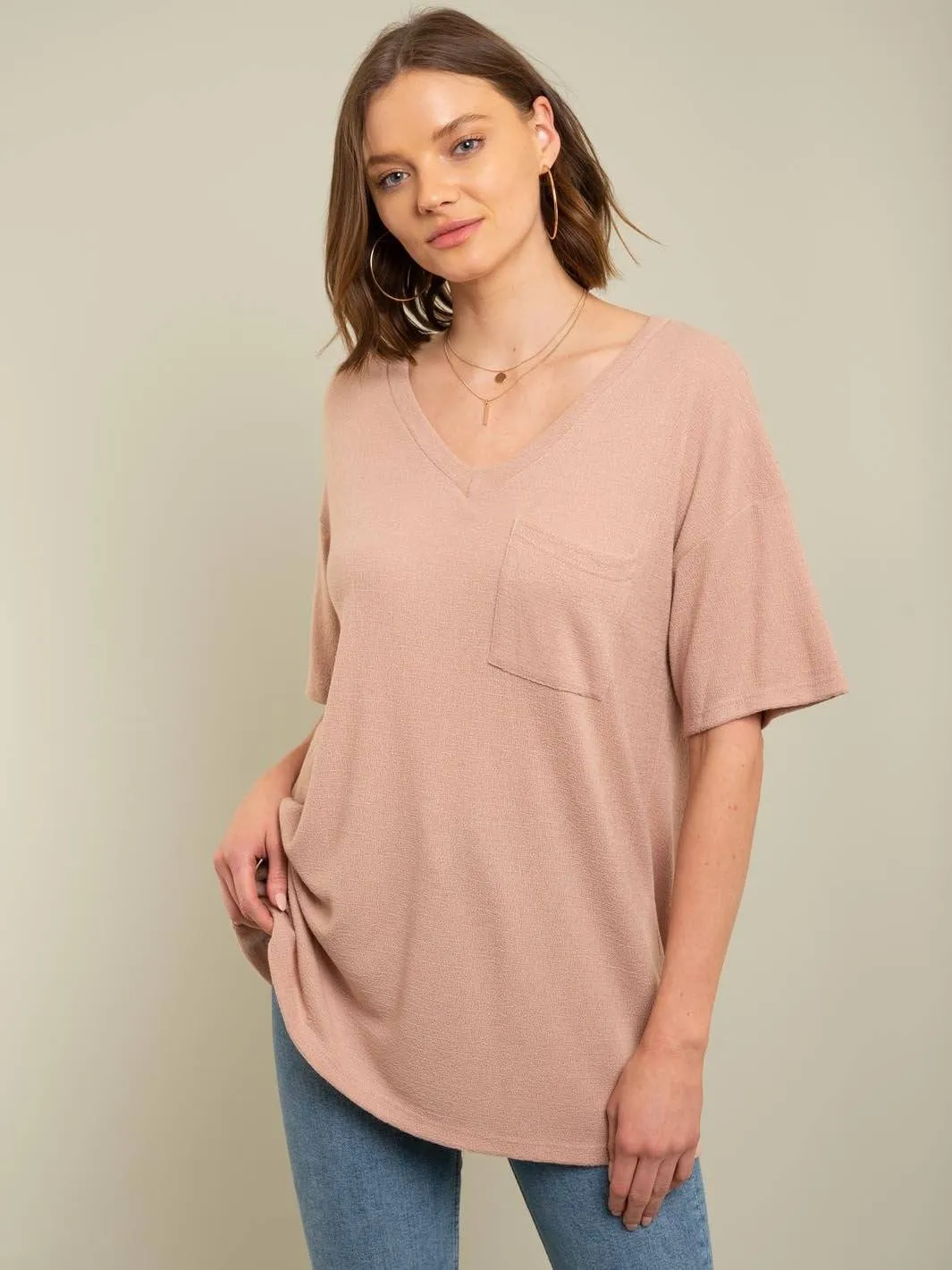 WOMEN'S ONE POCKET TUNIC TOP