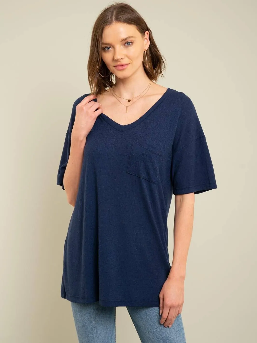 WOMEN'S ONE POCKET TUNIC TOP