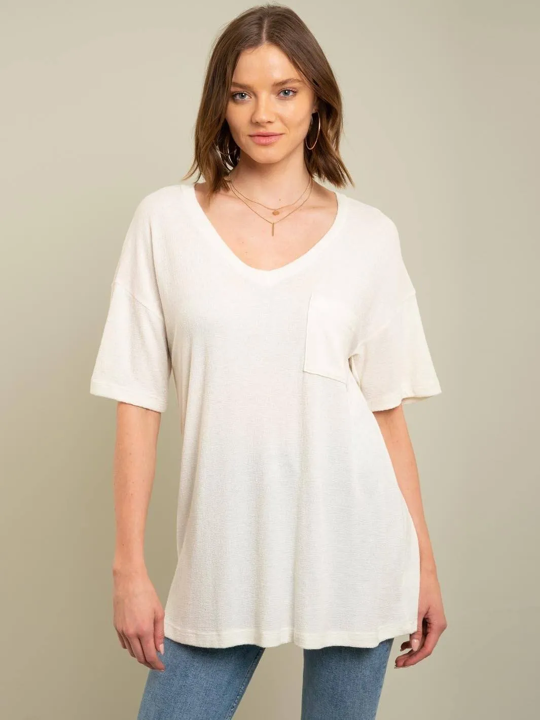 WOMEN'S ONE POCKET TUNIC TOP